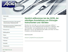 Tablet Screenshot of acig-medical.com